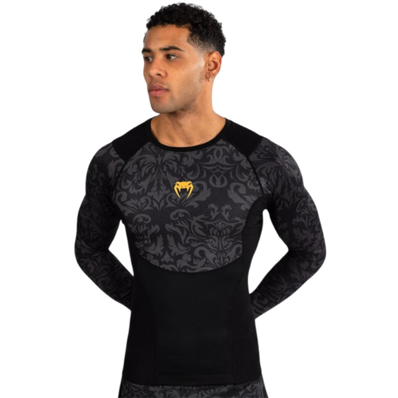 Ilia Topuria Unmatched Long Sleeve Rashguard Black Gold