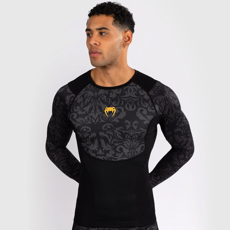 Ilia Topuria Unmatched Long Sleeve Rashguard Black Gold