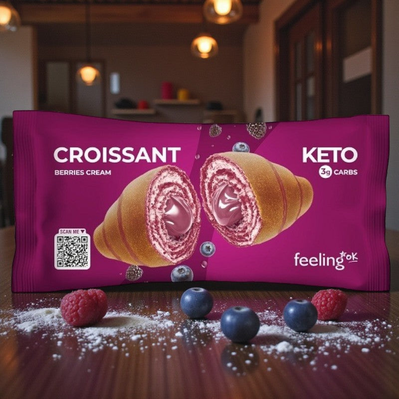 Croissant marbré fourré à la crème fruits des bois